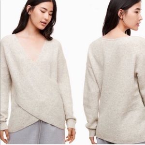 Babaton bandini wrap front sweater